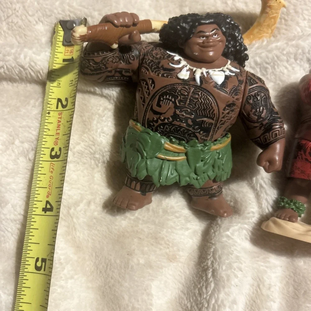 Disney Moana Maui & Chief Tui Figure Lot Action Figures Toys
